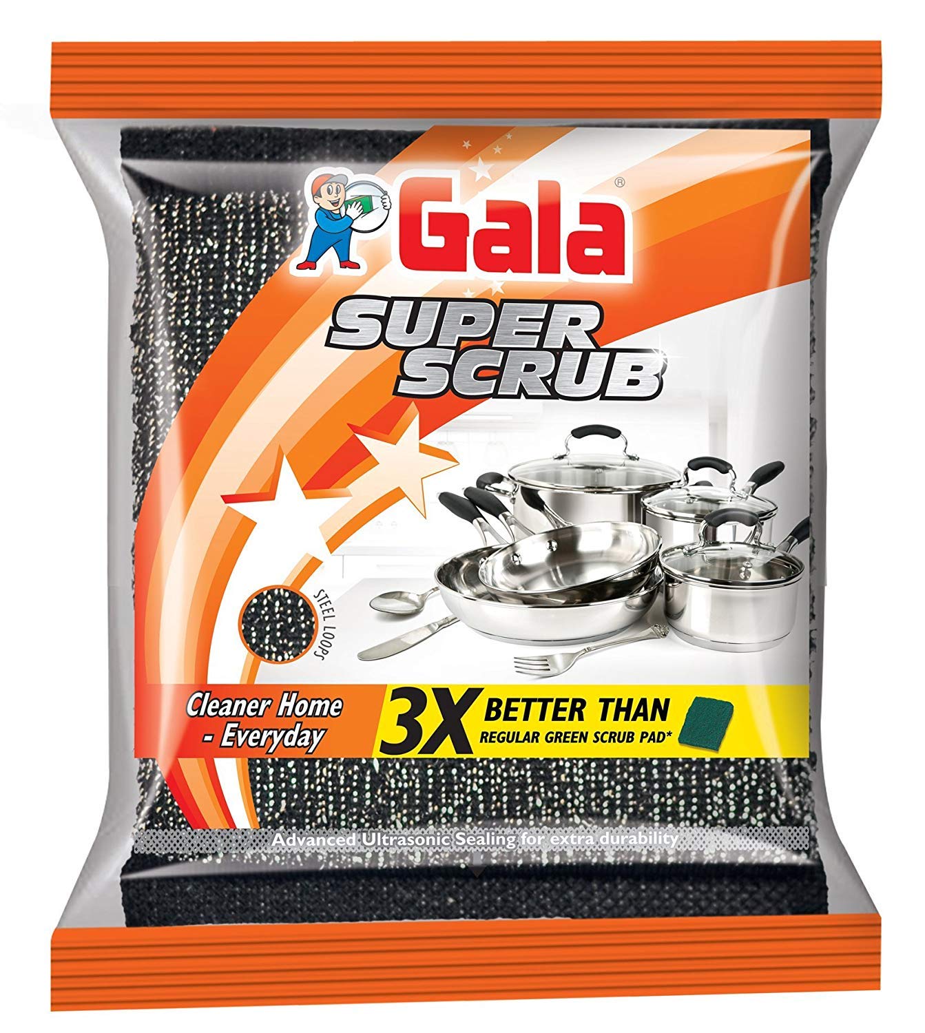 Gala Super Scrub Pad / Super Scrub for cleaning vessels / Steel loop scrubber - Image 3