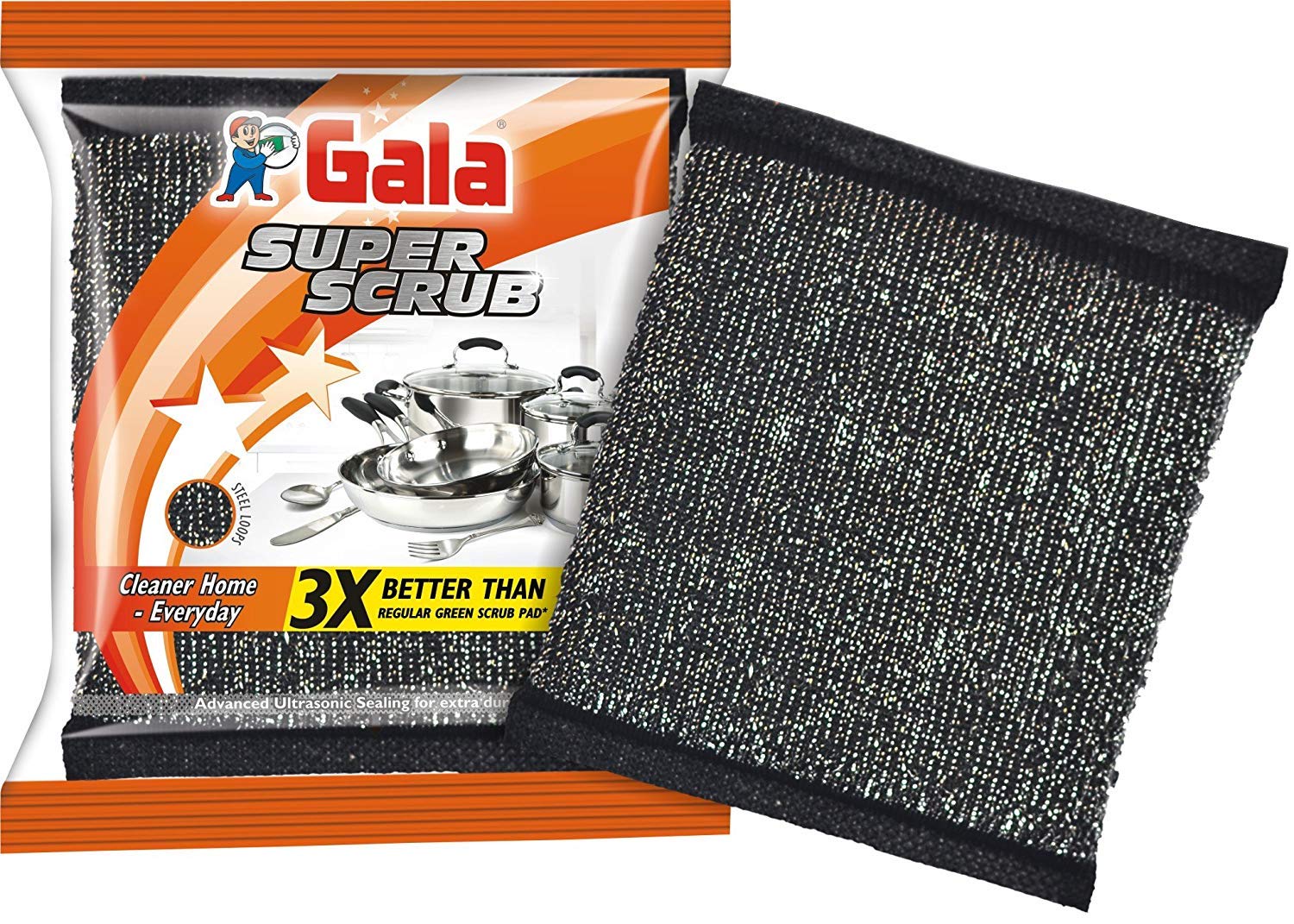 Gala Super Scrub Pad / Super Scrub for cleaning vessels / Steel loop scrubber