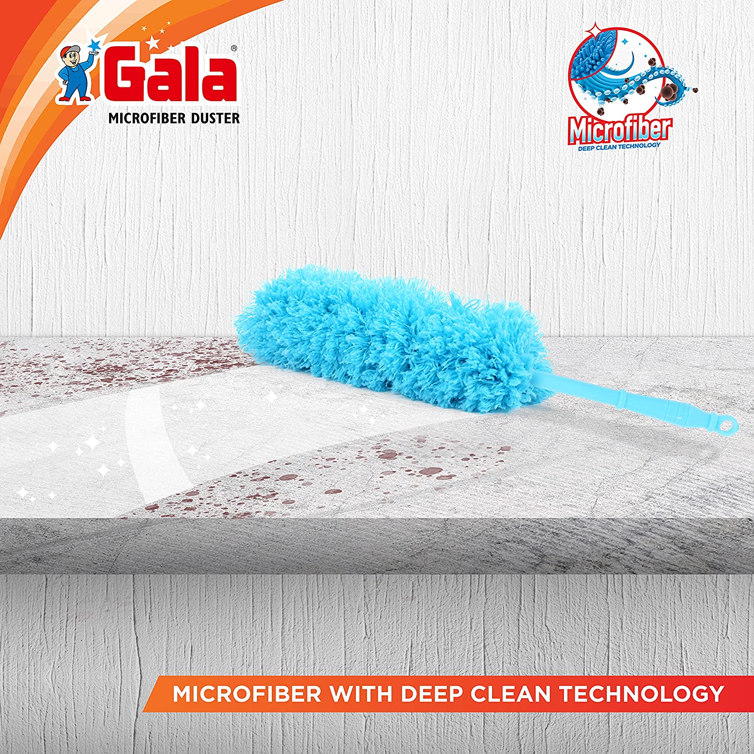 Gala - 153070 Multipurpose Microfiber Duster for Home and Car Use (Blue) - Image 2