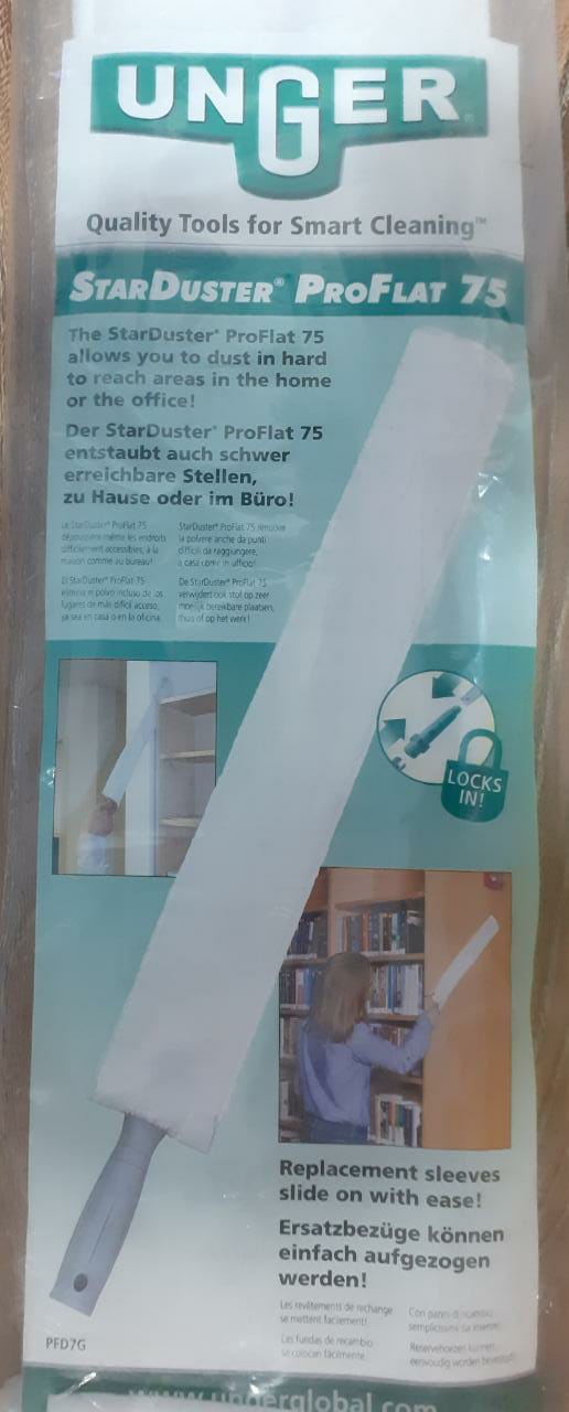 Star Duster Pro Flat 75 - Unger PFD7G , Microfiber Head Material - White - Image 2