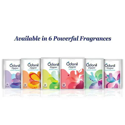 Odonil Zipper Pack of 6 (10gm X 6) / Odonil Jasmine Zipper / Odonil Lavender Zipper / Odonil Citrus