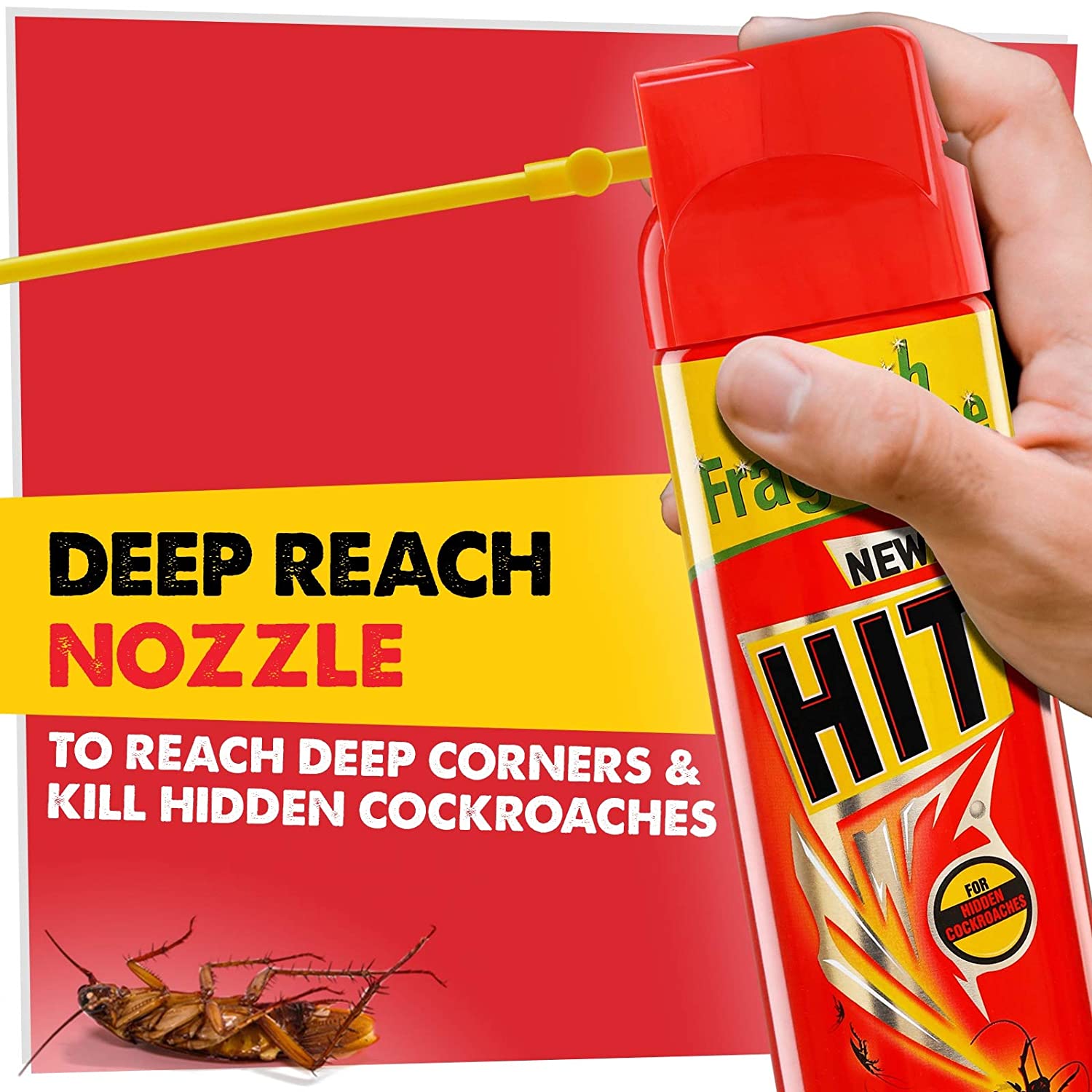 Hit Cockroaches Killer Spray Fresh Fragrance, Pack of 1 - 320 ml - Image 2