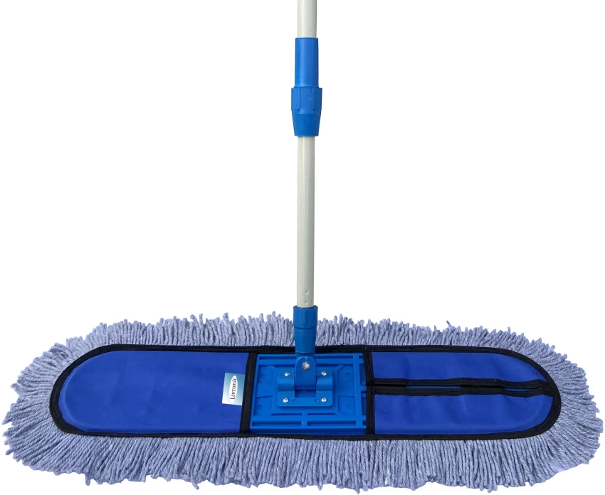 PROCLEAN|18’’ 360 Degrees Dry Mop. 51” SS Pipe 22 OD|COLOR:GREEN|G934